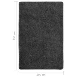 Berkfield Home Shaggy Rug Dark Grey 200x290 cm Anti Slip - Size: 100 cm diameter - thumbnail 5