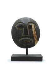 KDMD Timor Tribal Decorative Mask-Black Handcrafted Indonesian Art in Black - thumbnail 1
