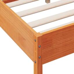 Berkfield Home Beautiful Bed Frame without Mattress Wax Brown 160x200 cm Solid W - thumbnail 7