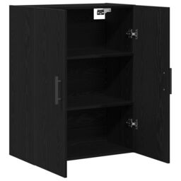 Berkfield Home Wall Mounted Cabinet Black Oak 69, 5x34x90 cm Engineered Wood - Size: 5 x 34 x 90 cm - thumbnail 5
