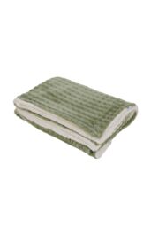 Living and Home Soft Polyester Throw Blanket in Green - Size: Large - thumbnail 6