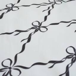 OHS Bow Lattice Microfibre Reversible Duvet Cover Set with Pillowcase in White - Size: King - thumbnail 5