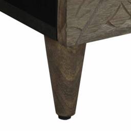 Berkfield Home Bedside Cabinet Light Grey 40x33x46 cm Solid Wood Mango - Size: 40 x 33 x 46 cm - thumbnail 9