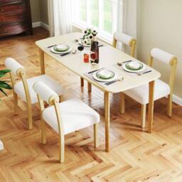 KORVIXA Kitchen Dining Room Chairs Set of 2-White in White - Size: 100 cm - thumbnail 5