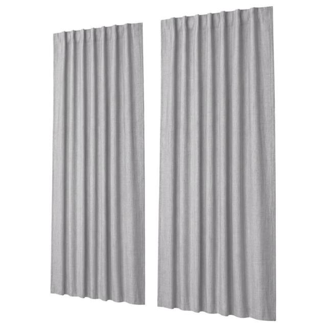 Marlow 100% Blackout Curtains for Bedroom Living Room Thermal Insulated in Grey - Size: 117 cm width x 137 cm drop - image 1