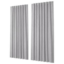 Marlow 100% Blackout Curtains for Bedroom Living Room Thermal Insulated in Grey - Size: 117 cm width x 137 cm drop