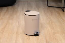 simpa 3L Slim Soft-Closing Pedal Dustbin in Taupe - thumbnail 4