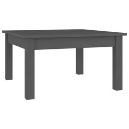 Berkfield Home Coffee Table Grey 55x55x30 cm Solid Wood Pine - Size: 55 x 55 x 30 cm - thumbnail 2