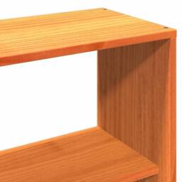 Berkfield Home Bookcase Bed without Mattress Wax Brown 140x200cm Solid Wood Pine - Size: 140x200 cm - thumbnail 9