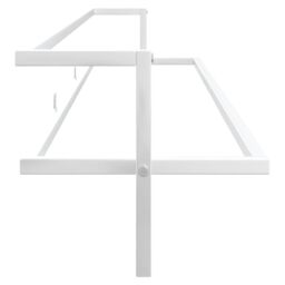 Berkfield Home Towel Rack White 95x25x22 cm Iron - Size: 95 x 25 x 22 cm - thumbnail 4