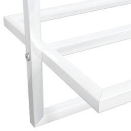 Berkfield Home Towel Rack White 95x25x22 cm Iron - Size: 95 x 25 x 22 cm - thumbnail 6