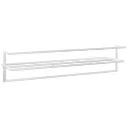 Berkfield Home Towel Rack White 95x25x22 cm Iron - Size: 95 x 25 x 22 cm - thumbnail 5