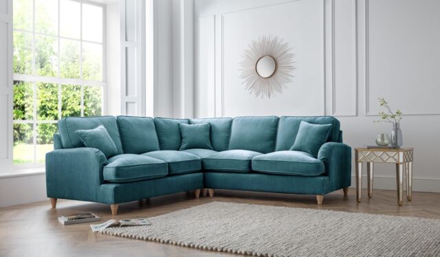 The Great Sofa Company Orla 2 Corner 2 Manhattan Ice (no cutout) in Emerald - image 1