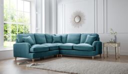 The Great Sofa Company Orla 2 Corner 2 Manhattan Ice (no cutout) in Emerald
