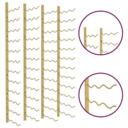 Berkfield Home Wall Mounted Wine Rack for 36 Bottles 2 pcs Gold Iron - thumbnail 6
