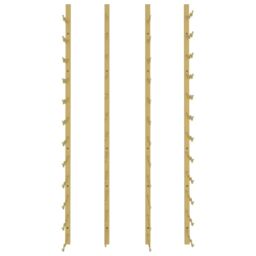 Berkfield Home Wall Mounted Wine Rack for 36 Bottles 2 pcs Gold Iron - thumbnail 4