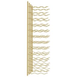 Berkfield Home Wall Mounted Wine Rack for 36 Bottles 2 pcs Gold Iron - thumbnail 5