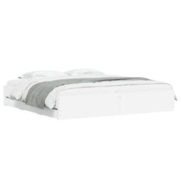Berkfield Home Bed Frame with Drawers without Mattress White 180x200 cm Super King - thumbnail 3