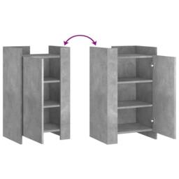 Berkfield Home Sideboard Concrete Grey 45x35x75 cm Engineered Wood - Size: 45 x 35 x 75 cm - thumbnail 8