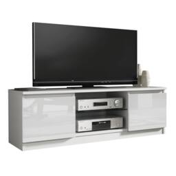 Creative Furniture Aura TV Unit 120cm - White with Gloss Doors - thumbnail 3