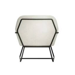 Lemon Pavilion Furniture Charles Armchair - L66 x W75.5 x H76.5 cm - Ivory/Black Matte in White - Size: 1 Pack - thumbnail 4