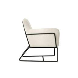 Lemon Pavilion Furniture Charles Armchair - L66 x W75.5 x H76.5 cm - Ivory/Black Matte in White - Size: 1 Pack - thumbnail 3