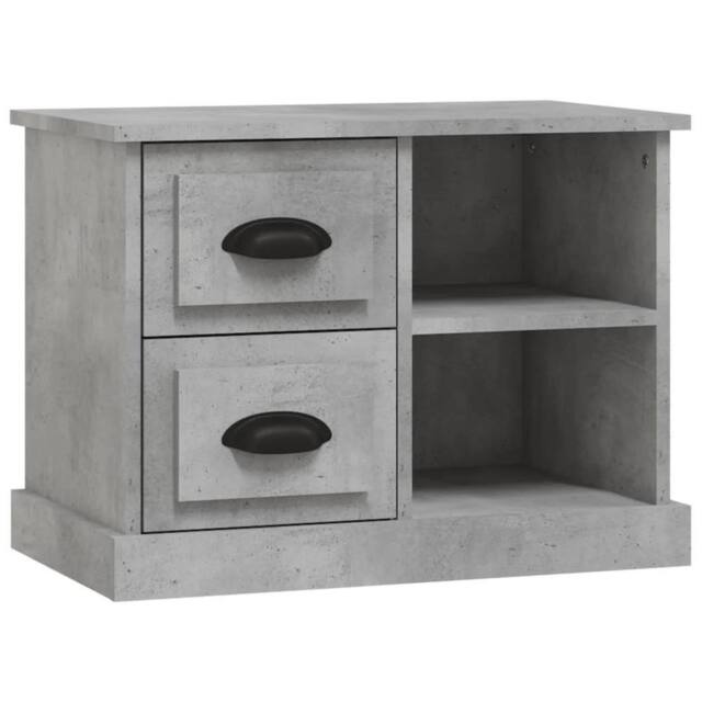 Berkfield Home Bedside Cabinet Concrete Grey 60x35.5x45 cm - image 1