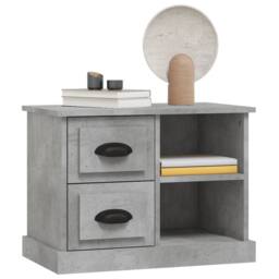 Berkfield Home Bedside Cabinet Concrete Grey 60x35.5x45 cm - thumbnail 4