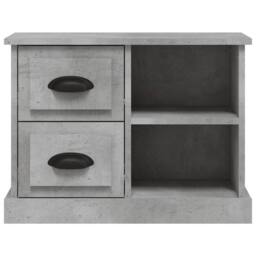 Berkfield Home Bedside Cabinet Concrete Grey 60x35.5x45 cm - thumbnail 7