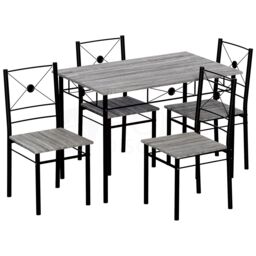 Home Discount Vida Designs Roslyn 4 Seater Dining Set Kitchen Dining Set in Dark Grey - thumbnail 9