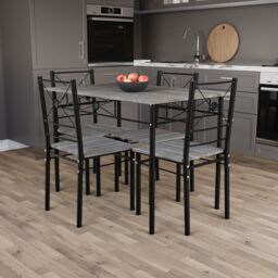Home Discount Vida Designs Roslyn 4 Seater Dining Set Kitchen Dining Set in Dark Grey - thumbnail 8