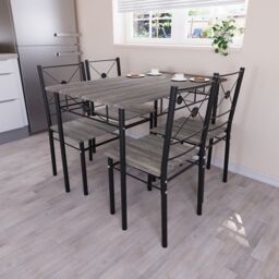 Home Discount Vida Designs Roslyn 4 Seater Dining Set Kitchen Dining Set in Dark Grey - thumbnail 7