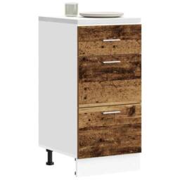 Berkfield Home Bottom Cabinet Old Wood 40x46x81.5 cm Engineered Wood in Brown - thumbnail 1