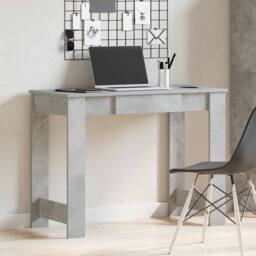 Berkfield Home Desk Concrete Grey 100x45x75 cm Engineered Wood - Size: 100 x 45 x 75 cm - thumbnail 3