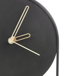 Wyld and Coco Oval Wall Clock Black Painted Steel Pendulum 20 x 62 cm - thumbnail 5