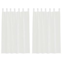 Berkfield Home Voile Curtains with Loops 2 pcs White 140x175 cm