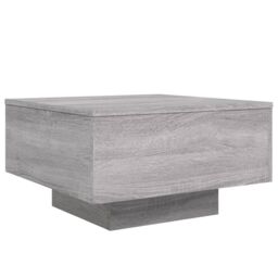 Berkfield Home Coffee Table with LED Lights Grey Sonoma 55x55x31 cm - Size: 55 x 55 x 31 cm - thumbnail 3
