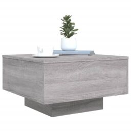 Berkfield Home Coffee Table with LED Lights Grey Sonoma 55x55x31 cm - Size: 55 x 55 x 31 cm - thumbnail 6