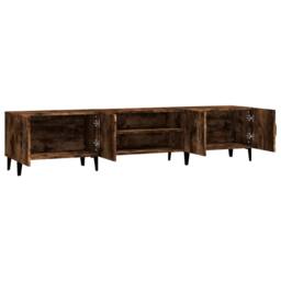Berkfield Home TV Cabinet Smoked Oak 180x31.5x40 cm Engineered Wood in Brown - thumbnail 7