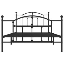 Berkfield Home Metal Bed Frame with Headboard & Footboard Black 107x203 cm - thumbnail 5