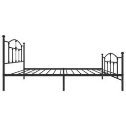 Berkfield Home Metal Bed Frame with Headboard & Footboard Black 107x203 cm - thumbnail 6