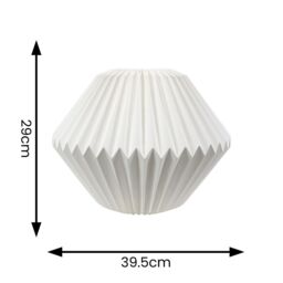 ValueLights Astrid Geometric Origami Hexagon Paper Pleated Easy Fit Lamp Shade in White - thumbnail 4