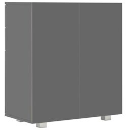 Berkfield Home Sideboard High Gloss Grey 71x35x76 cm Engineered Wood - Size: 71 x 35 x 76 cm - thumbnail 5