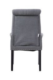 Living and Home Modern Upholstered Dining Chair Dressing Chair in Grey - thumbnail 6