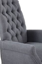 Living and Home Modern Upholstered Dining Chair Dressing Chair in Grey - thumbnail 7