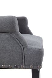 Living and Home Modern Upholstered Dining Chair Dressing Chair in Grey - thumbnail 9