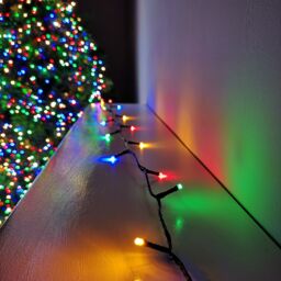 Samuel Alexander 200 LED 16m Indoor Outdoor Christmas Multi Function Mains Operated String Lights with Timer in Multicoloured - thumbnail 1