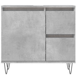 Berkfield Home Durable Bathroom Cabinet Concrete Grey 65x33x60 cm Engineered Wood - Size: 65 x 33 x 60 cm - thumbnail 5