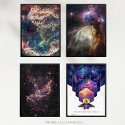 Artery8 Pack of 4 NASA James Webb Space Telescope Images Rho Ophiuchi Cassiopeia A SMC Galaxy Star Formation Unframed Wall Art Living Room Prints Set - thumbnail 5