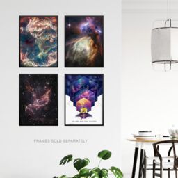 Artery8 Pack of 4 NASA James Webb Space Telescope Images Rho Ophiuchi Cassiopeia A SMC Galaxy Star Formation Unframed Wall Art Living Room Prints Set - thumbnail 3